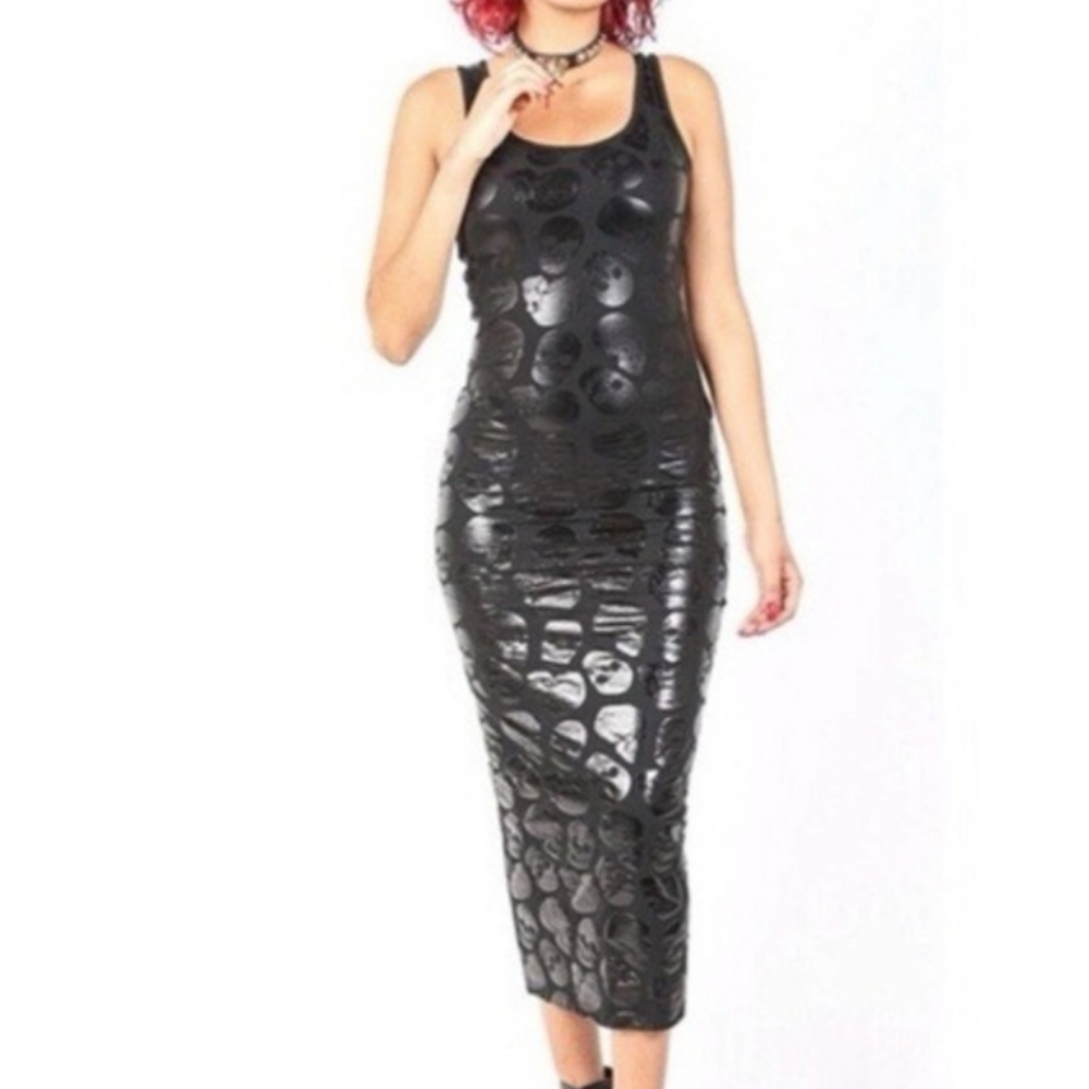 Iron Fist Skullz Club Maxi Dress Black XS